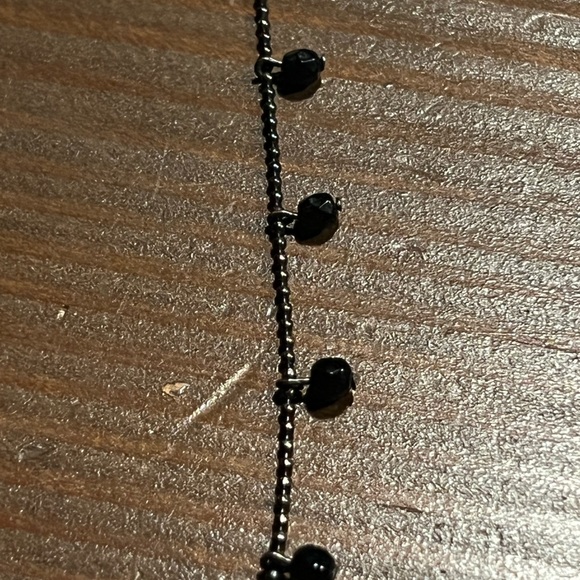 Multi-Strand Silver-tone & Black bead Necklace- 18” - Picture 4 of 7